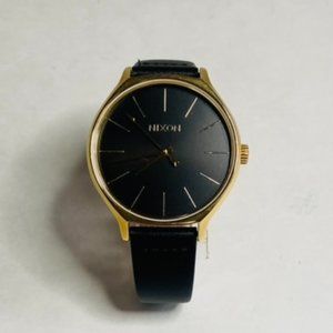 Nixon Clique Leather 38mm Gold Black